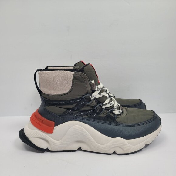 Sorel Shoes - Sorel Kinetic Rnegd Women's Olive Black Waterproof Shoes NL4593-326 US Size 5.5